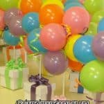 prepara una fiesta con globos de helio